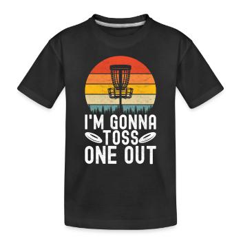 Disc Golf Disc Golfer - Kids' Premium Organic T-Shirt - black - Front