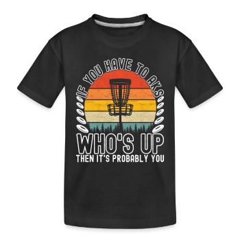 Disc Golf Disc Golfer - Kids' Premium Organic T-Shirt - black - Front