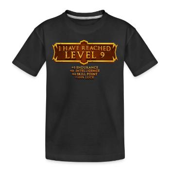 Ich Habe Die Stufe 9 Erreicht Rpg Online Gaming - Kinder Premium Bio T-Shirt - Schwarz - Vorne