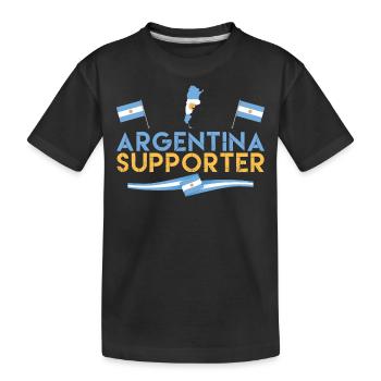 fan de Argentina supporter. Supporter d'argentine. - T-shirt bio Premium Enfant - noir - Devant