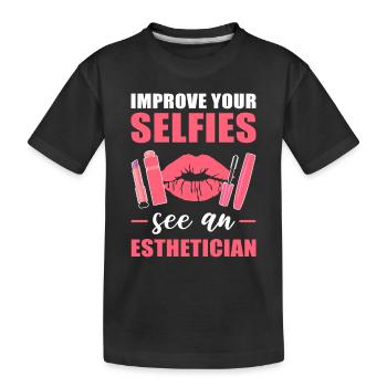 Esthéticienne Cosmétiques Esthéticienne Méticien Mi - T-shirt bio Premium Enfant - noir - Devant