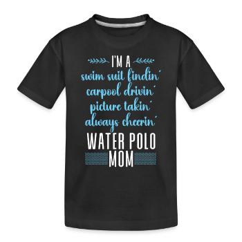 Water Polo Maman Je suis un maillot de bain - T-shirt bio Premium Enfant - noir - Devant