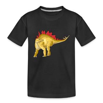 Stegosaurus Dinosaure Enfants Dino Cadeau - T-shirt bio Premium Enfant - noir - Devant