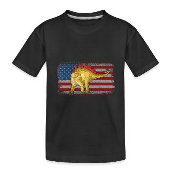 Stegosaurus Dinosaure Enfants Dino Cadeau - T-shirt bio Premium Enfant - noir - Devant