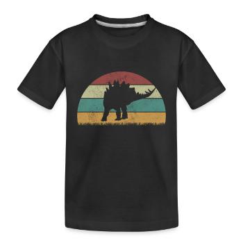 Stegosaurus Dinosaure Enfants Dino Cadeau - T-shirt bio Premium Enfant - noir - Devant
