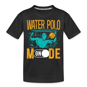 Water Polo Water Polo Mode On - Kids' Premium Organic T-Shirt - black - Front
