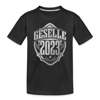 Geselle 2023 Gesellenprüfung - Kinder Premium Bio T-Shirt - Schwarz - Vorne