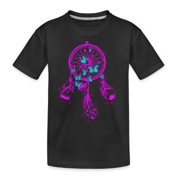 Capteur de rêves des années 60 - T-shirt bio Premium Enfant - noir - Devant