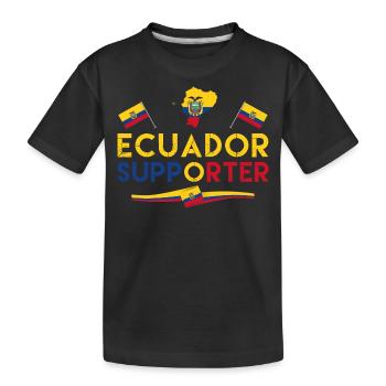 fan de ecuador supporter. Supporter d'Équateur. - T-shirt bio Premium Enfant - noir - Devant