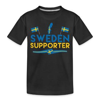 fan de sweden supporter. Supporter de Suède. - T-shirt bio Premium Enfant - noir - Devant