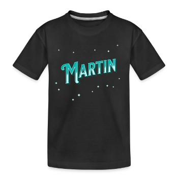 Martin Namen personalisiert - Kinder Premium Bio T-Shirt - Schwarz - Vorne