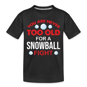 Snowball Fight - I Can't I Have Snowball Fight - Kids' Premium Organic T-Shirt - black - Front
