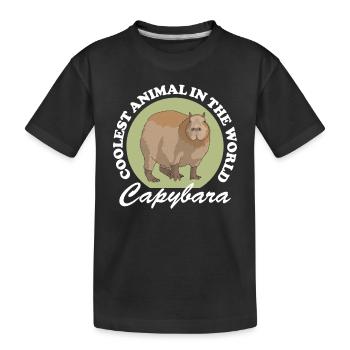 Capybara capybaras Capybaras cadeau - T-shirt bio Premium Enfant - noir - Devant