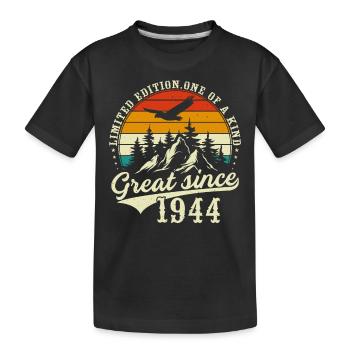 One of a kind since 1944 - Kids' Premium Organic T-Shirt - black - Front
