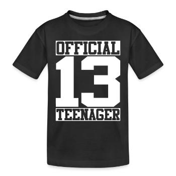 Offiziell ein Teenager - Kinder Premium Bio T-Shirt - Schwarz - Vorne