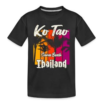 Ko Tao Sairee Beach Thailand - Kids' Premium Organic T-Shirt - black - Front