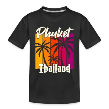 Phuket Thailand Sonnenuntergang - Kinder Premium Bio T-Shirt - Schwarz - Vorne