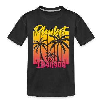 Phuket Thailand Sonnenuntergang - Kinder Premium Bio T-Shirt - Schwarz - Vorne