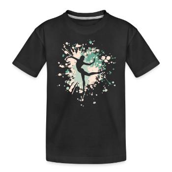 Grande éclaboussure de couleur de danse - T-shirt bio Premium Enfant - noir - Devant