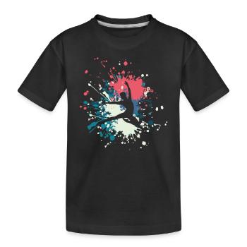 Éclaboussure de couleur d'expression de danse - T-shirt bio Premium Enfant - noir - Devant