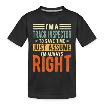 Persecution Inspector - Kids' Premium Organic T-Shirt - black - Front