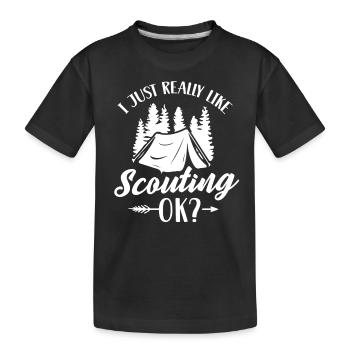 Ich Mag Pfadfinden Einfach Sehr Sippe Pfadfinder - Kinder Premium Bio T-Shirt - Schwarz - Vorne
