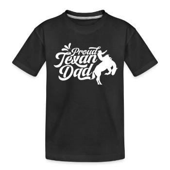 Stolzer Texanischer Vater Texas Stolz Texaner - Kinder Premium Bio T-Shirt - Schwarz - Vorne