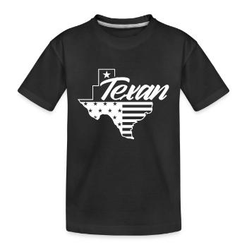 Texaner Texanisch Texas Stolz Sprüche - Kinder Premium Bio T-Shirt - Schwarz - Vorne