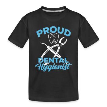 Fier hygiéniste dentaire Dentiste Hygiène dentaire - T-shirt bio Premium Enfant - noir - Devant