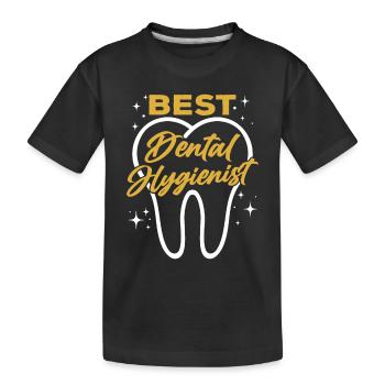 Meilleur hygiéniste dentaire dentiste en hygiène dentaire - T-shirt bio Premium Enfant - noir - Devant