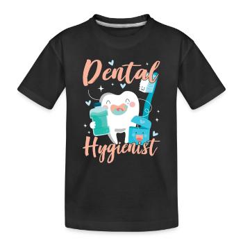 Hygiénistes dentaires Hygiène dentaire Équipe dentaire - T-shirt bio Premium Enfant - noir - Devant