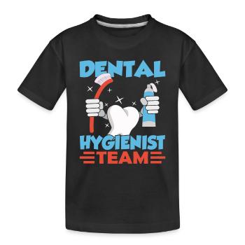 Équipe d’hygiéniste dentaire dentiste d’hygiène dentaire - T-shirt bio Premium Enfant - noir - Devant