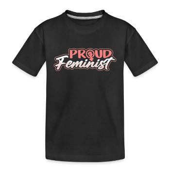 Féministes fières Femmes Féminisme Féministe - T-shirt bio Premium Enfant - noir - Devant