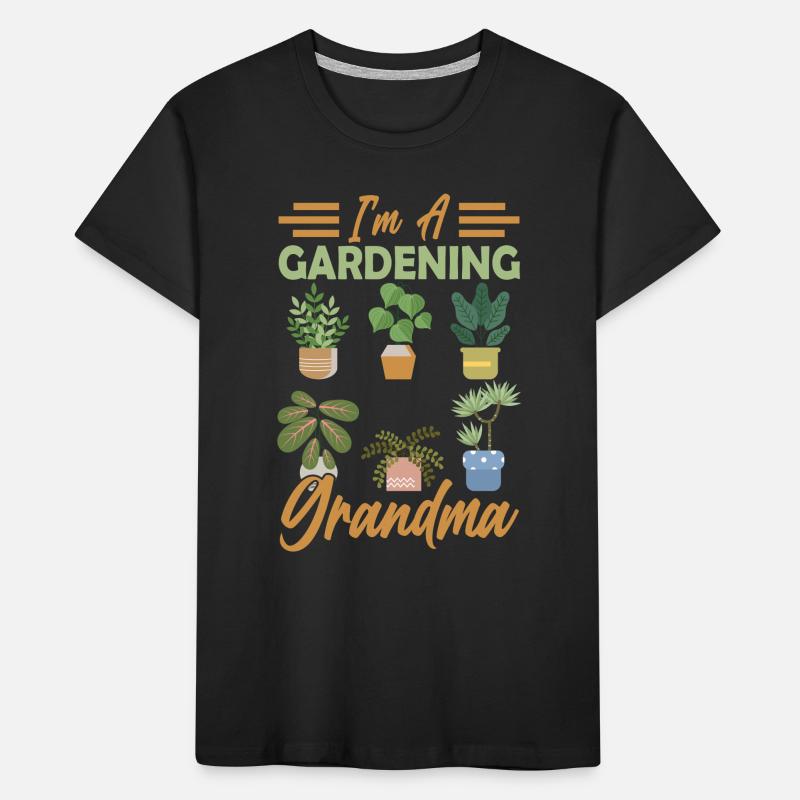 Ich Bin Eine Gärtnernde Oma Garten Großmutter Kinder Premium Bio T-Shirt