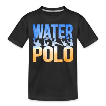 Water Polo Watercolor Water Polo - Kids' Premium Organic T-Shirt - black - Front