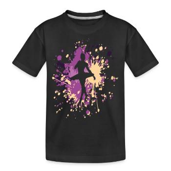 Éclaboussure de couleur de ballerine de danse - T-shirt bio Premium Enfant - noir - Devant