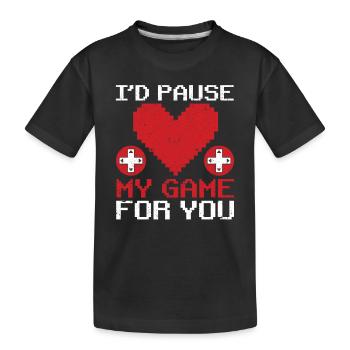 Jeux vidéo Joueur de la Saint-Valentin Je voudrais mon - T-shirt bio Premium Enfant - noir - Devant