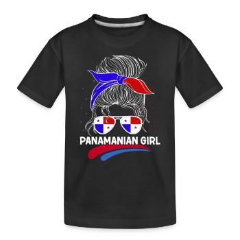 Panaméenne Fille Latina Femme Panama Flag Cadeau - T-shirt bio Premium Enfant - noir - Devant