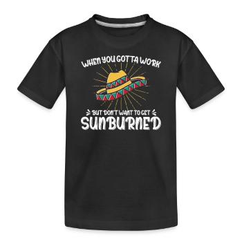 Sombrero Sunburn Mexique Crème solaire cadeau - T-shirt bio Premium Enfant - noir - Devant