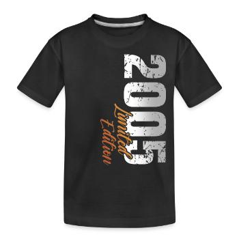 18e anniversaire 2005 Né 18 ans - T-shirt bio Premium Enfant - noir - Devant