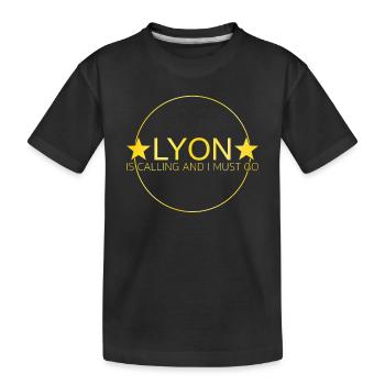 Lyon Spruch - Kinder Premium Bio T-Shirt - Schwarz - Vorne