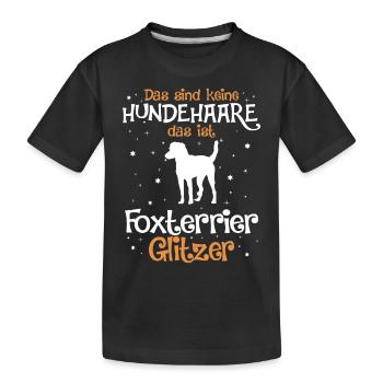 Foxterrier Hund Dog Hundehalter - Kinder Premium Bio T-Shirt - Schwarz - Vorne