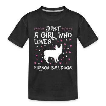 Français Propriétaire de chien bouledogue - T-shirt bio Premium Enfant - noir - Devant