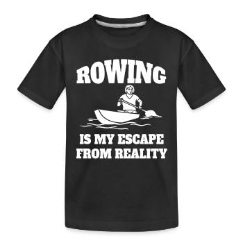 Rameur rasoir disant rameur drôle club d’aviron - T-shirt bio Premium Enfant - noir - Devant