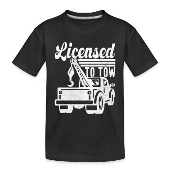 Abschleppwagen Abschleppdienst - Kinder Premium Bio T-Shirt - Schwarz - Vorne