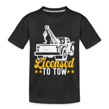 Abschleppwagen Abschleppdienst - Kinder Premium Bio T-Shirt - Schwarz - Vorne
