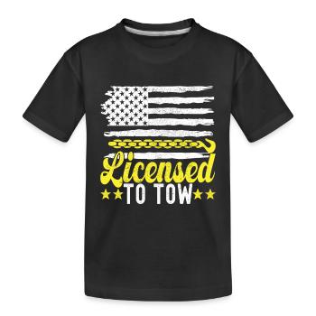 Abschleppwagen Abschleppdienst - Kinder Premium Bio T-Shirt - Schwarz - Vorne