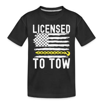 Abschleppwagen Abschleppdienst - Kinder Premium Bio T-Shirt - Schwarz - Vorne