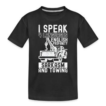 Service de remorquage de dépanneuse - T-shirt bio Premium Enfant - noir - Devant