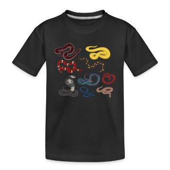 Snake Team Reptile Animal Phyton Boa - Kids' Premium Organic T-Shirt - black - Front